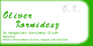 oliver kornidesz business card